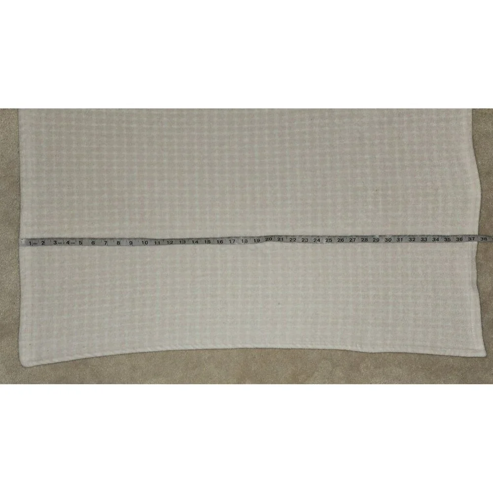 Tahari Baby Pink White Squares Fleece Baby Blanket 30